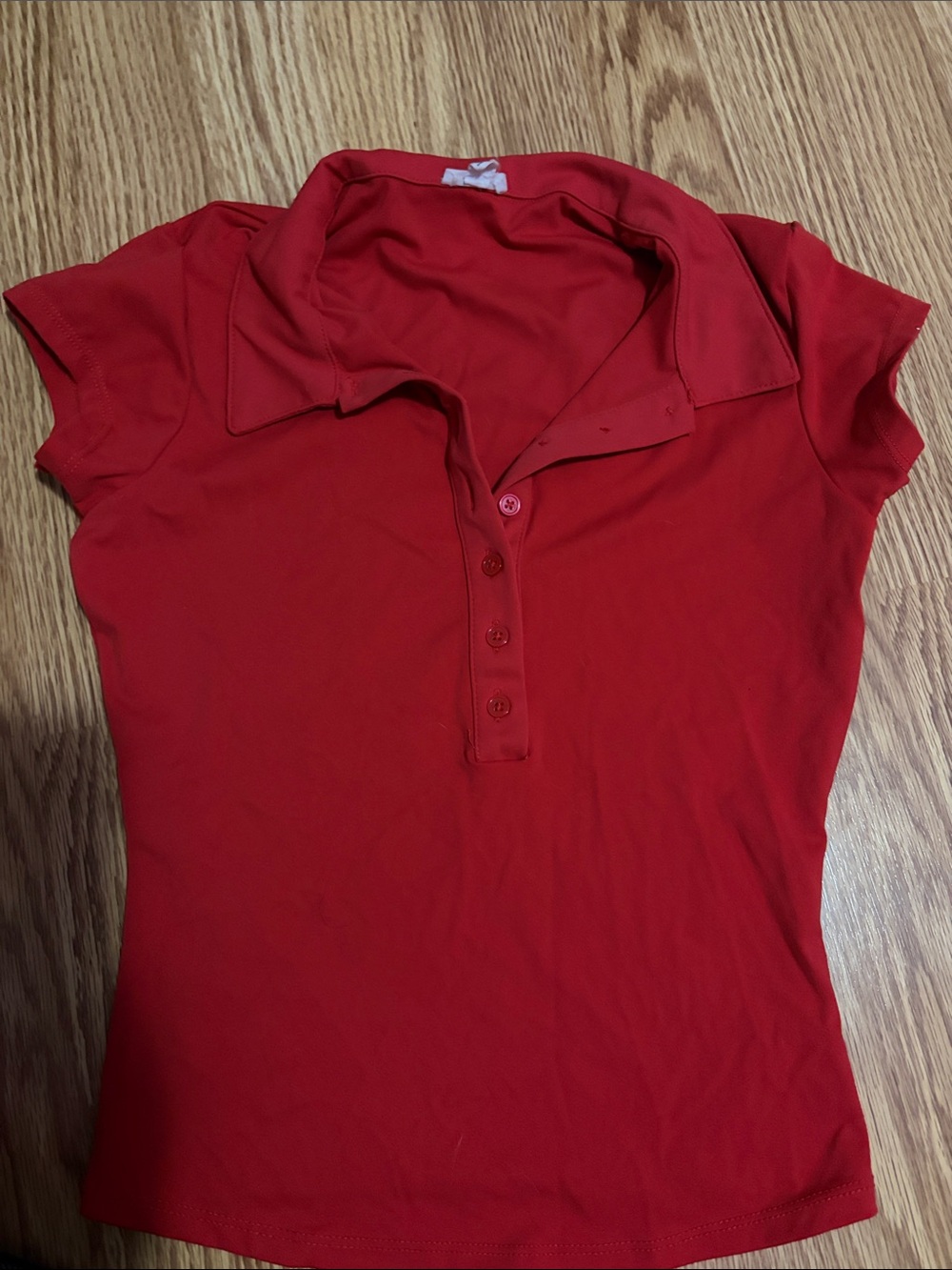 Garage Red Short-Sleeve Polo Top